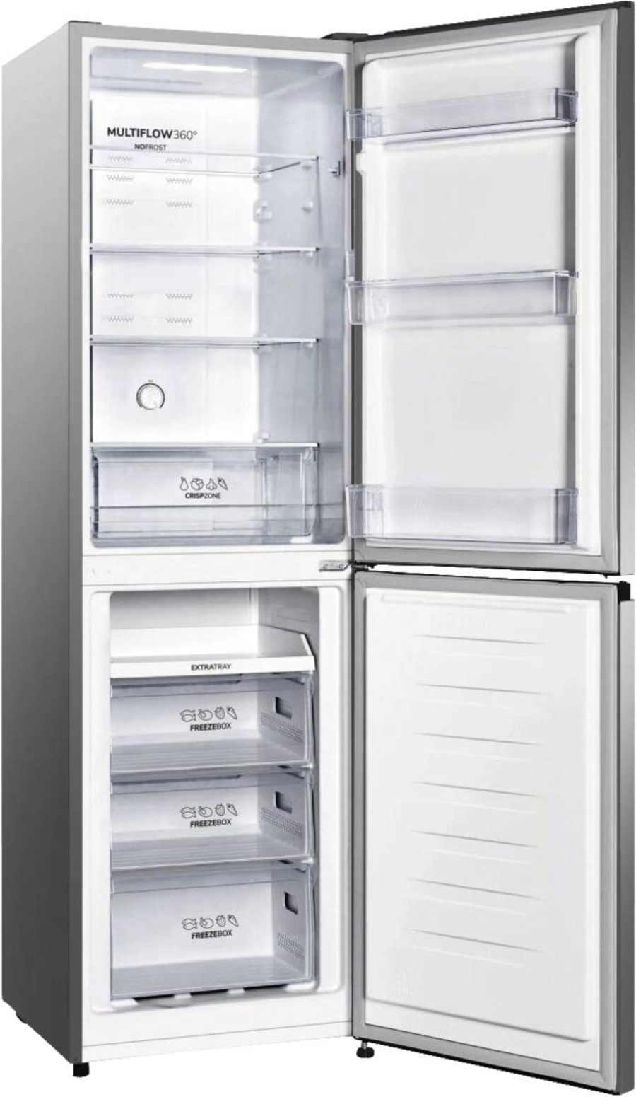 Gorenje NRK418DCS4 Kühl-/Gefrierkombination Stand Edelstahl-Grau NoFrost Plus