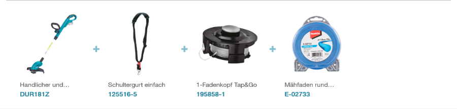 Makita DUR181Z Akku-Rasentrimmer Verpackungsbeschädigt!!!! 18V • 7.800 min-1 • 260 mm