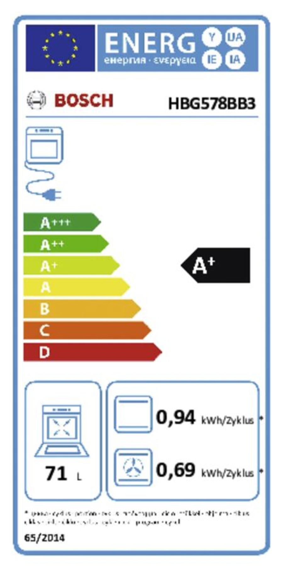 Bosch HBG578BB3  Einbau Backofen Schwarz  Pyrolyse-Selbstreinigung