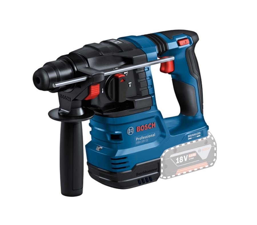 BOSCH Professional GBH 18V-22 Akku-Bohrhammer mit SDS plus 0611924004