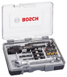 BOSCH Professional Extra Hard Set mit HSS-Spiralbohrern und  Schrauberbits, 20-teilig 2607002786 