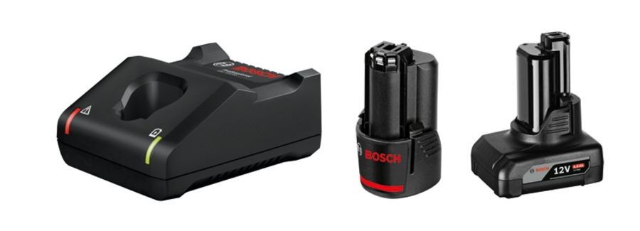 BOSCH Professional 1 x GBA 12V 2.0Ah + 1 x GBA 12V 4.0Ah + GAL 12V-40  Starter-Set 1600A01NC9