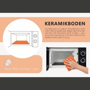 Silva MW-C 25.2 Mikrowelle, 700 W, 20 L, Keramikboden ohne Drehtel 430031