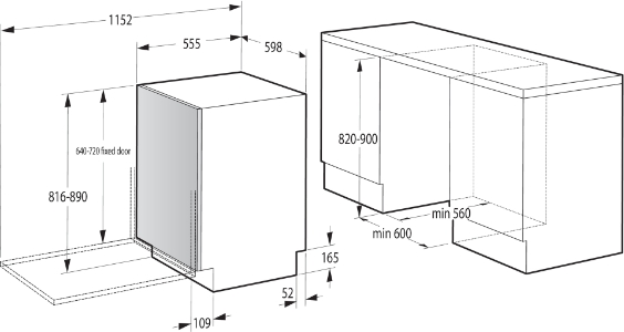 Gorenje GV663A66  Einbau Geschirrspüler 60cm vollintegriert 745212