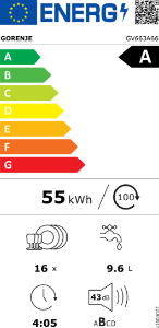 Gorenje GV663A66  Einbau Geschirrspüler 60cm vollintegriert 745212