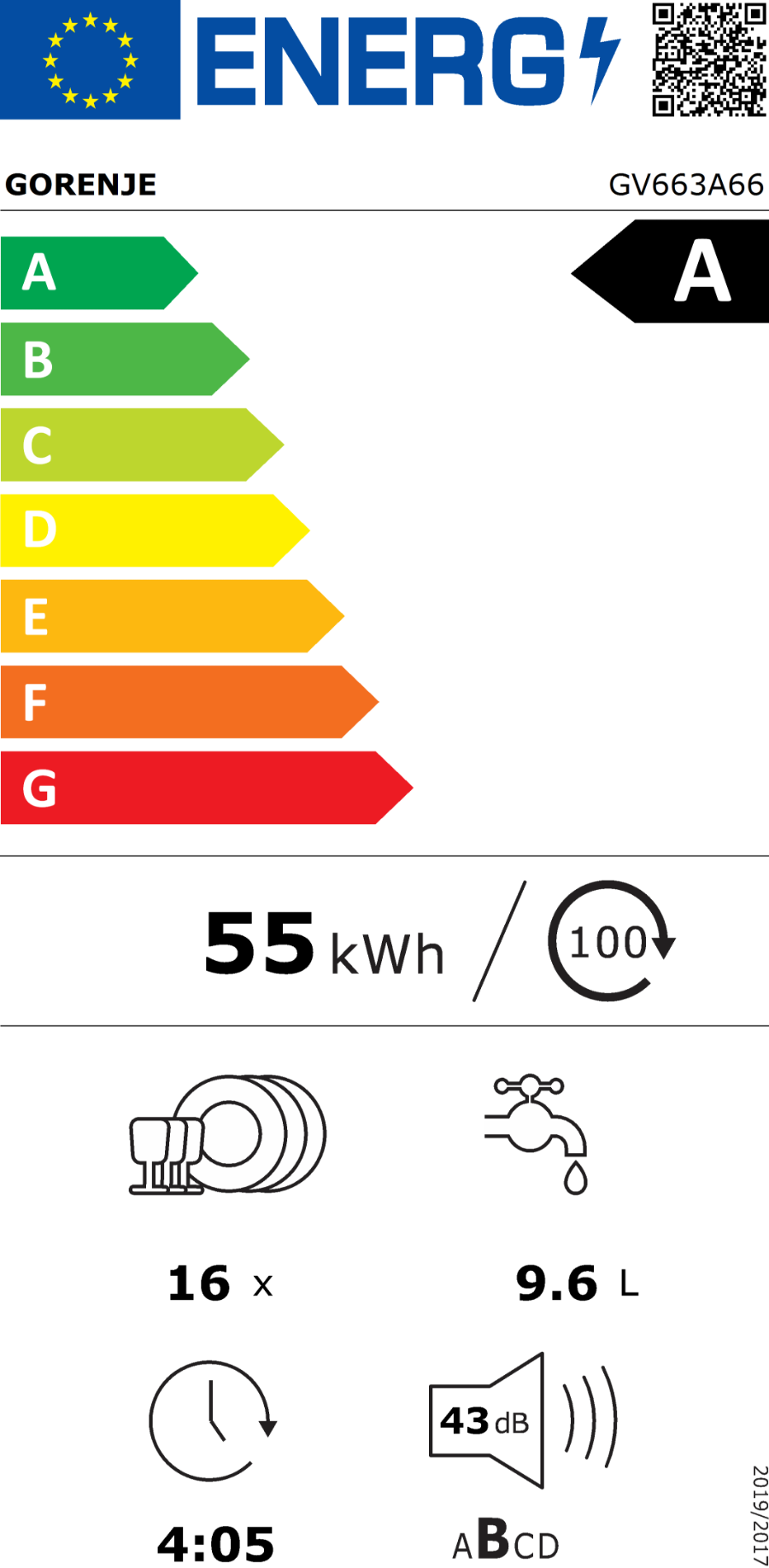 Gorenje GV663A66  Einbau Geschirrspüler 60cm vollintegriert 745212