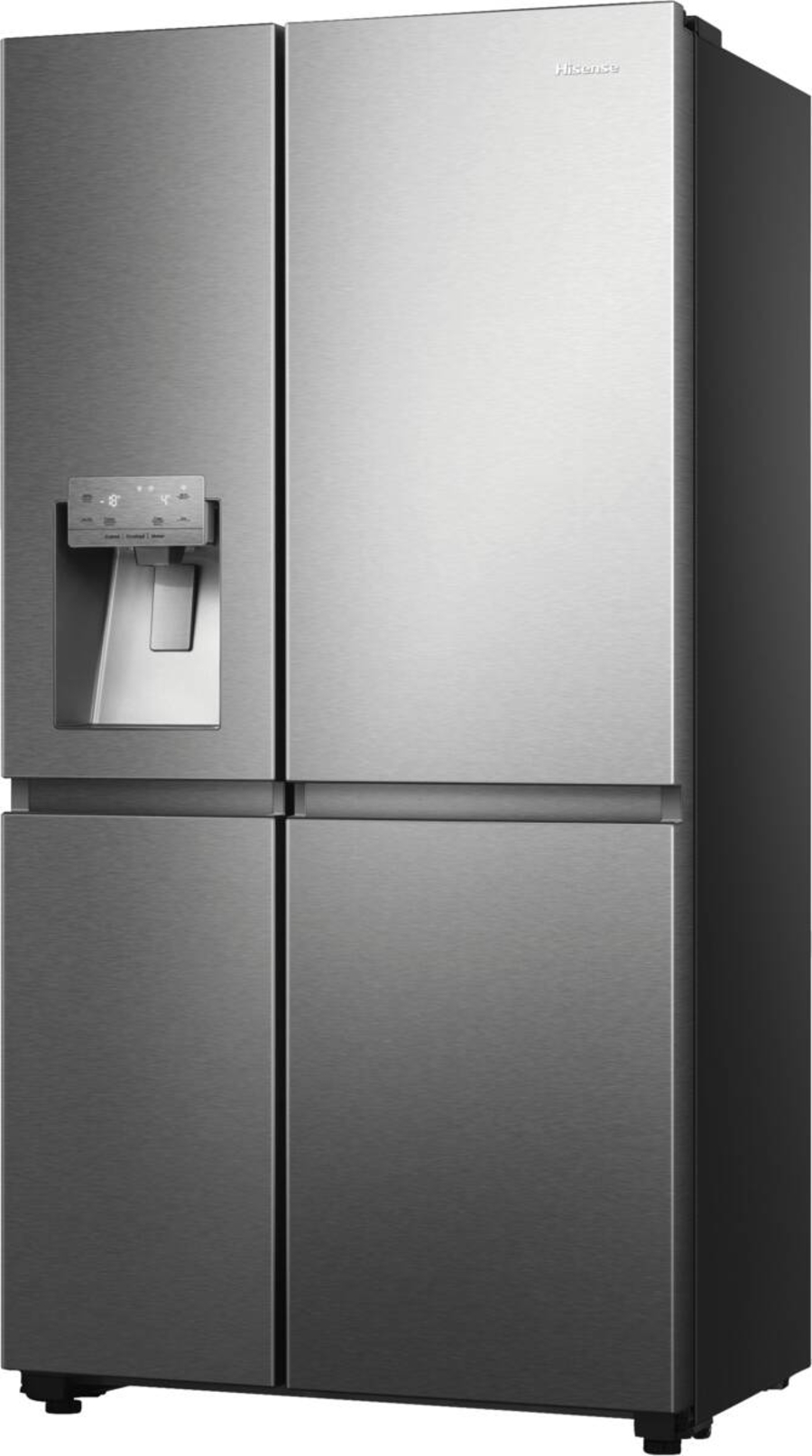 Hisense RS818N4TIC Side by Side Kühl-Gefrier-Kombination Edelstahl mit Wassertank,NoFrost