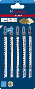 BOSCH Professional EXPERT Wood 2-side clean T308BO Stichsägeblatt, 5-tlg. 2608900555