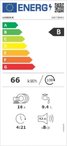 Gorenje GI673B90X Geschirrspüler Einbau 60cm teilintegriert mit Besteckschublade