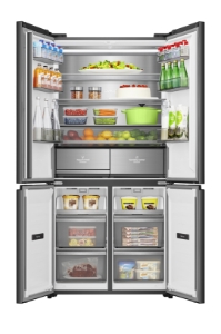 Hisense RQ768N4GBE Multidoor Kühl-Gefrierkombination Schwarz 591l nur 60cm Tief