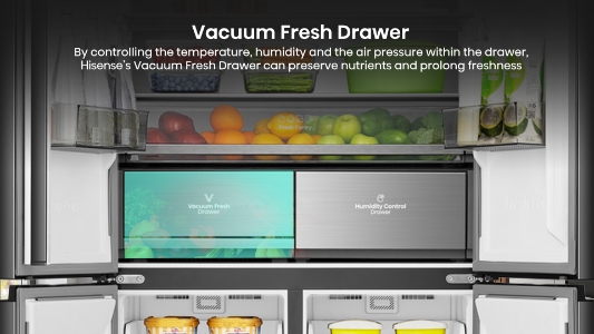 Hisense RQ768N4GBE Multidoor Kühl-Gefrierkombination Schwarz 591l nur 60cm Tief