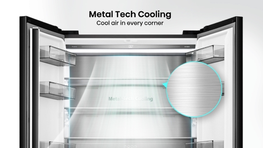 Hisense RQ768N4GBE Multidoor Kühl-Gefrierkombination Schwarz 591l nur 60cm Tief