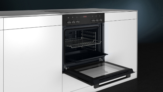 Siemens HE013FBB1 Einbau-Herd, 60 x 60 cm, Schwarz, Edelstahl 