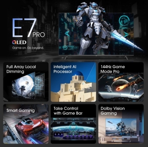 Hisense 75E7NQ PRO  75 '' E7N PRO | QLED Smart TV 4K 144 Hz  Fernseher