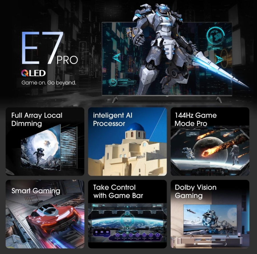 Hisense 75E7NQ PRO  75 '' E7N PRO | QLED Smart TV 4K 144 Hz  Fernseher