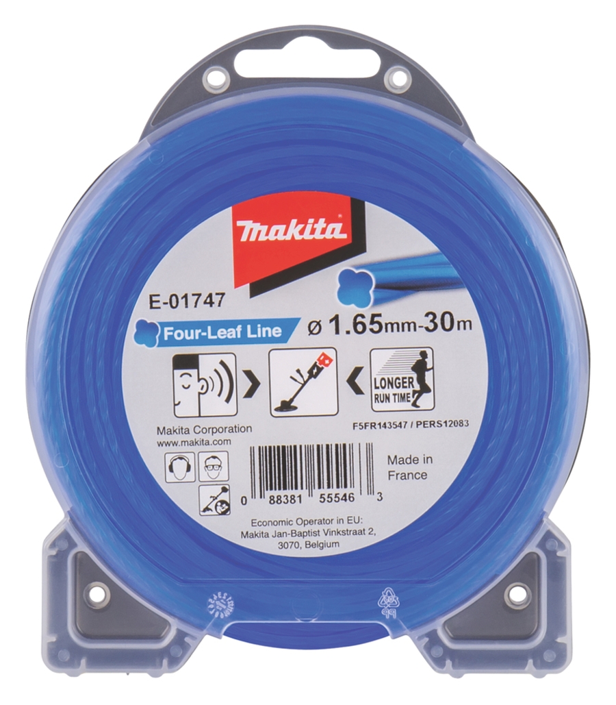 Makita E-01747 Ersatzfäden-Lärmarm (Kleeblatt-Querschnitt) (Kopie) 1,65 mm • 30 m • blau