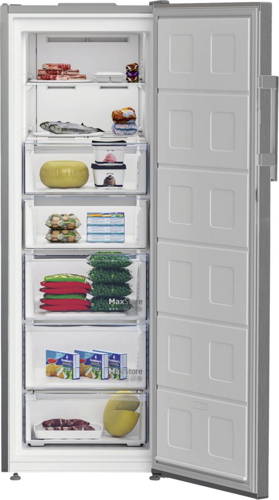 Beko B3RFNE294XP Gefrierschrank Stand Edelstahl 171cm,260l 