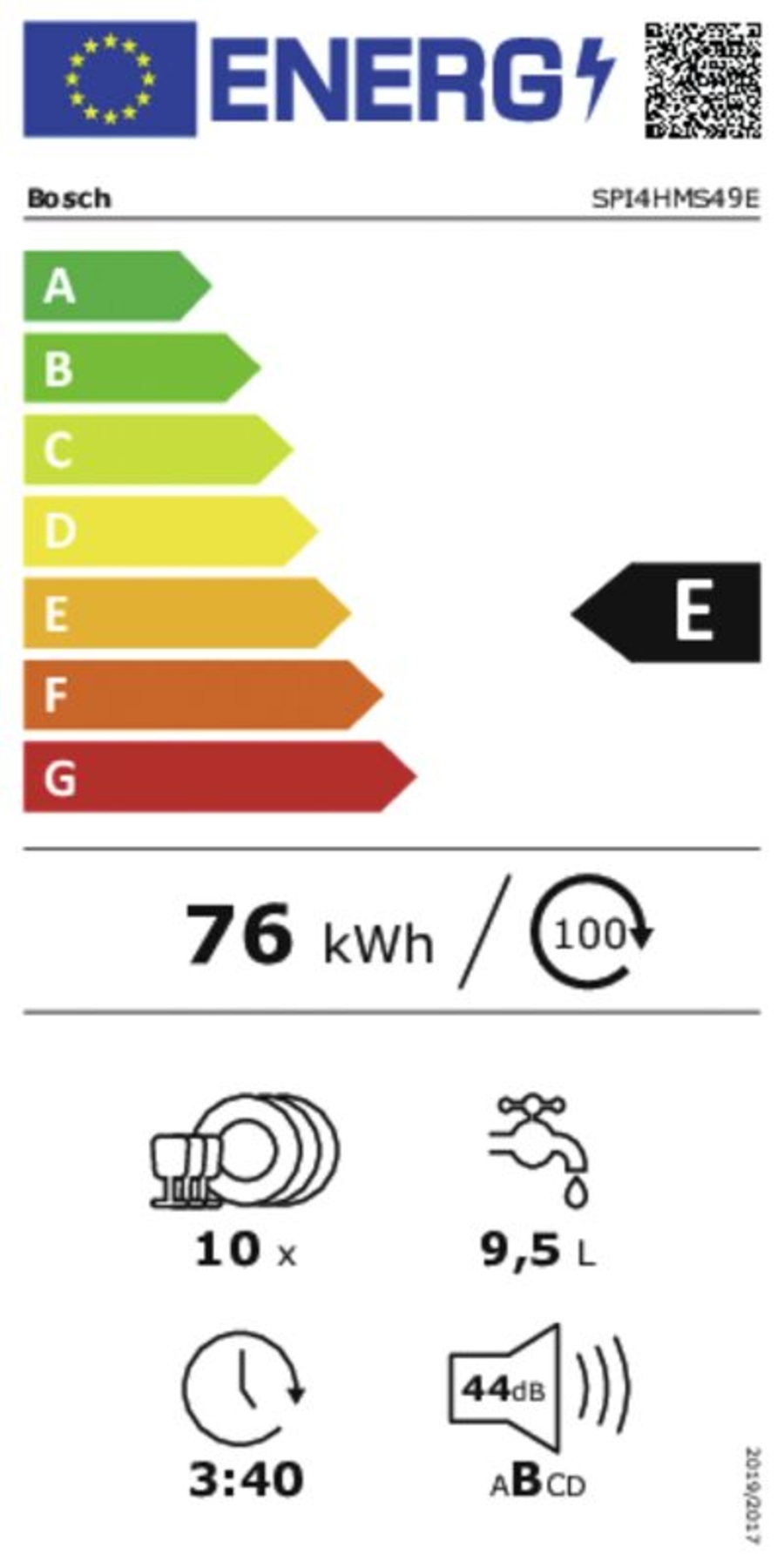 Bosch SPI4HMS49E Geschirrspüler einbau teilintegriert mit Besteckschublade Edelstahl