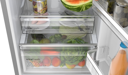 Bosch KGN392LAG Kühl-Gefrierkombination NoFrost VitaFresh XXL 0°C,Metall-Optik