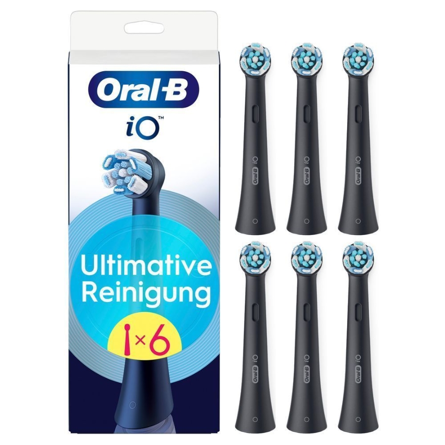 Oral-B Aufsteckbürsten iO Ultimative Reinigung Schwarz 6er 8700216194693
