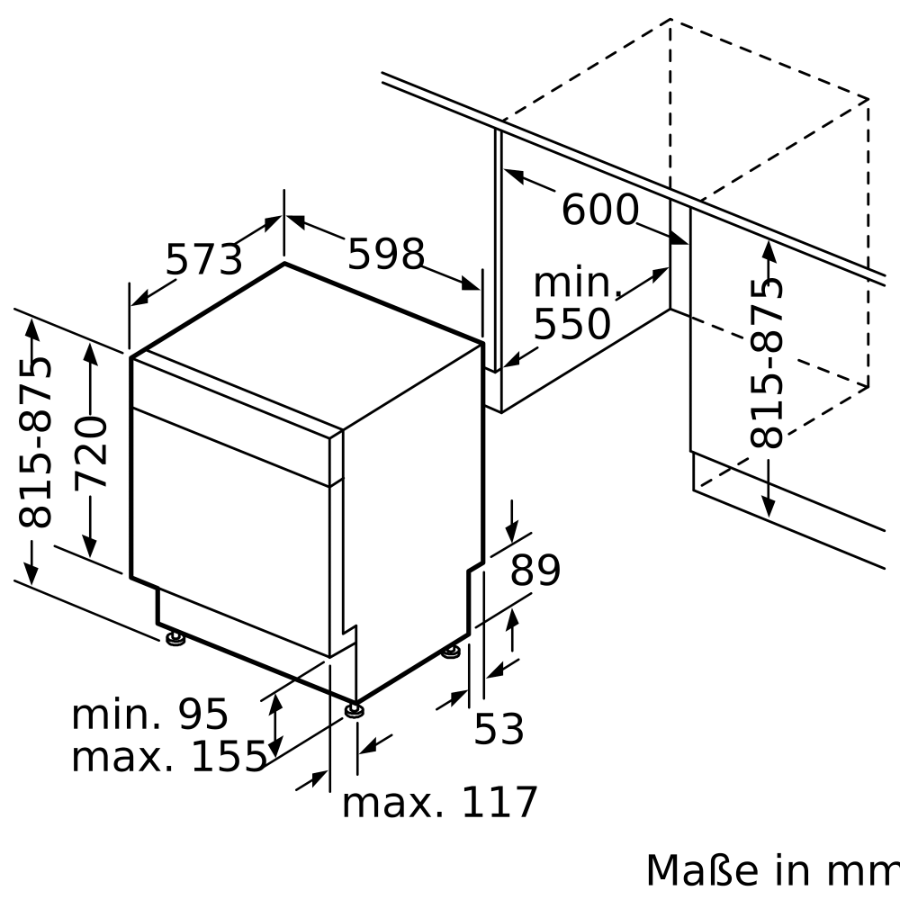 Siemens SN43HS03TE iQ300, Unterbau Einbau Geschirrspüler 60 cm Edelstahl