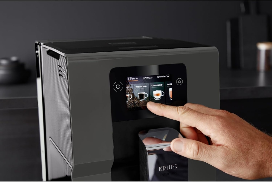 Krups EA872B Kaffee-Vollautomaten Graphit-Schwarz 