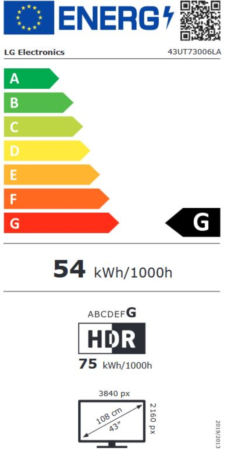 LG 43UT73006LA 4K Ultra HD, Smart-TV, schwarz 43 " 