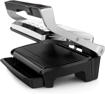Tefal GC760D Optigrill Elite XL Kontaktgrill, 16 Programme,  Digitales Display mit Garstufenanzeige, abnehmbare XL-Platte