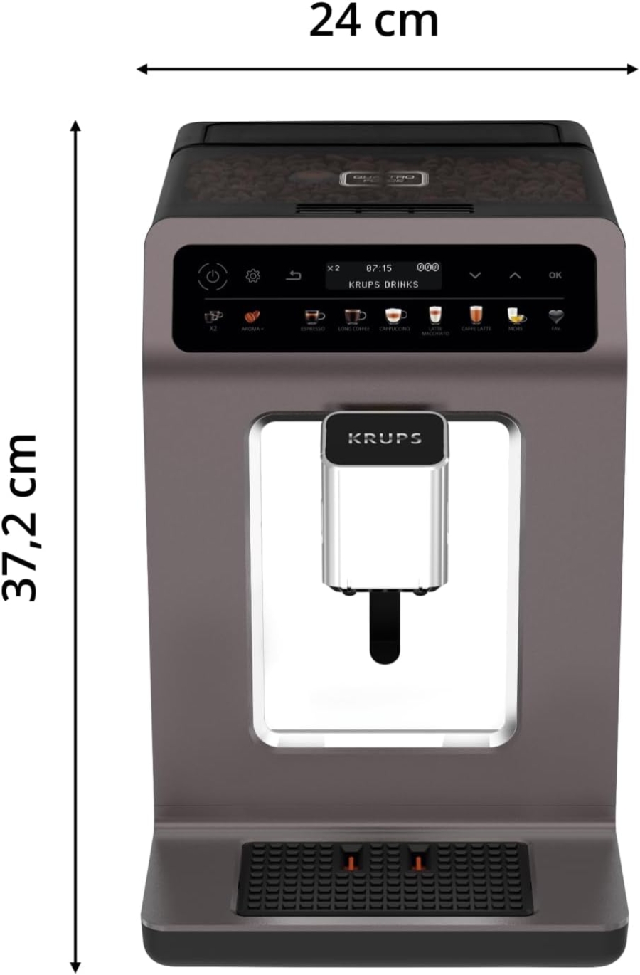 Krups EA895N Evidence One Kaffeevollautomat mit Milchschlauch 