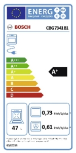 Bosch CBG7341B1 Kompaktbackofen 60x45 EEK: A+ 