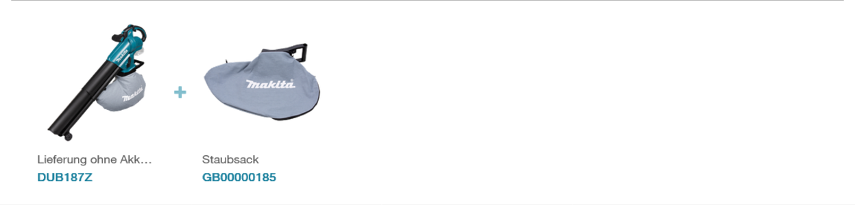 Makita DUB187Z Akku-Gebläse / Laubsauger LXT 18 V • 64 m/s • 4,2 m³/min