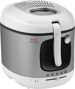 Tefal FR4800 Mega XXL Fritteuse Silber-Weiss 