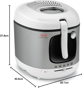 Tefal FR4800 Mega XXL Fritteuse Silber-Weiss 