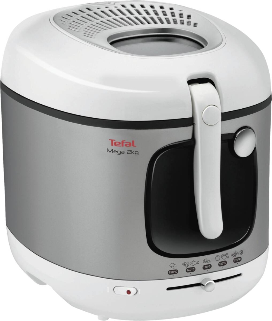 Tefal FR4800 Mega XXL Fritteuse Silber-Weiss 