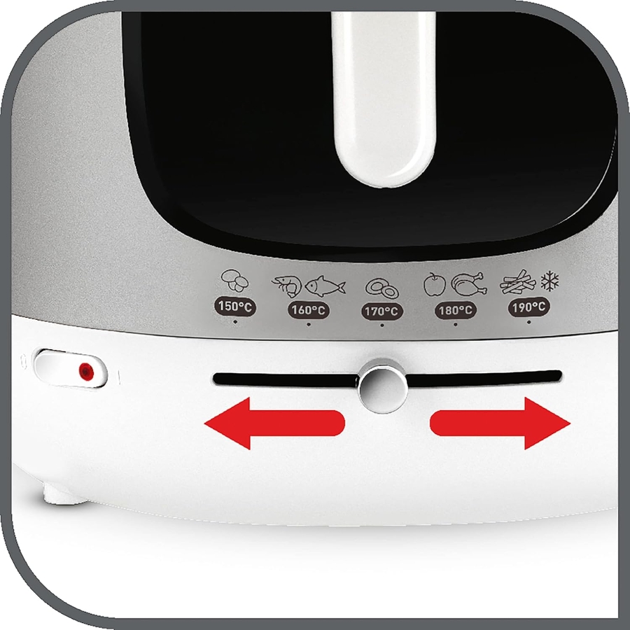 Tefal FR4800 Mega XXL Fritteuse Silber-Weiss 
