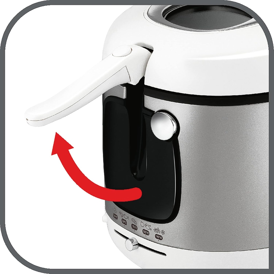 Tefal FR4800 Mega XXL Fritteuse Silber-Weiss 