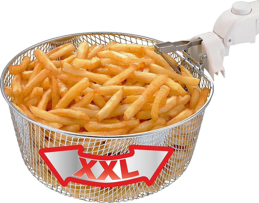 Tefal FR4800 Mega XXL Fritteuse Silber-Weiss 