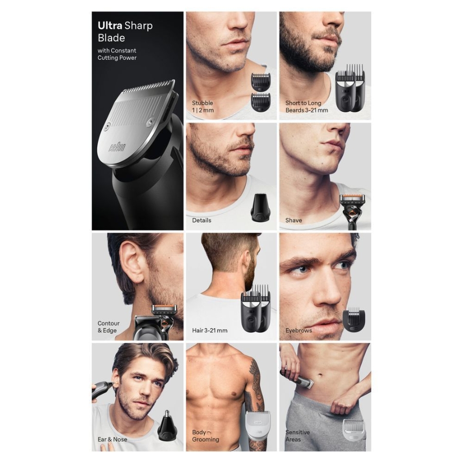 Braun Personal Care MGK7440 All-In-One Styling Set, 11-in-1 Set  für Bart, Haare, Bodygrooming und mehr
