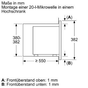 Bosch BFL623MB4 Serie 2, Einbau-Mikrowelle, Schwarz 