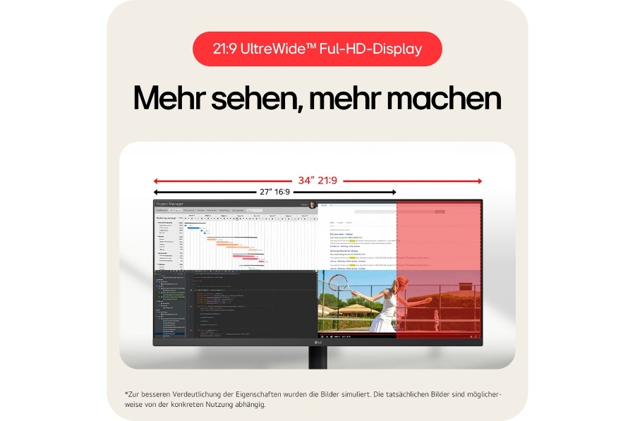 LG 34U511A-B  34 Zoll UltraWide 21:9 WFHD (2.560 x 1.080) IPS- Display