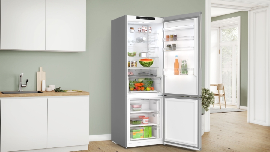 Bosch KGN492IAF Serie 4 Kühl-Gefrier-Kombination  Stand  203 x 70 cm, Gebürsteter Stahl,NoFrost