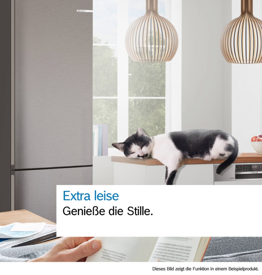 Bosch KGN492IAF Serie 4 Kühl-Gefrier-Kombination  Stand  203 x 70 cm, Gebürsteter Stahl,NoFrost