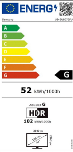 Samsung UE43U8072FUXXH Fernseher 4K Wi-Fi 5 , Bluetooth 5.3  SmartTV