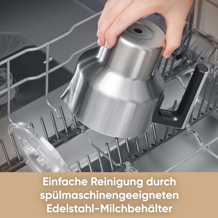 Severin SM 3587  SPUMA 700 Plus Induktions-Milchaufschäumer 13 Programme, OLED-Display, LED-Lichtring mit Statusanzeige,