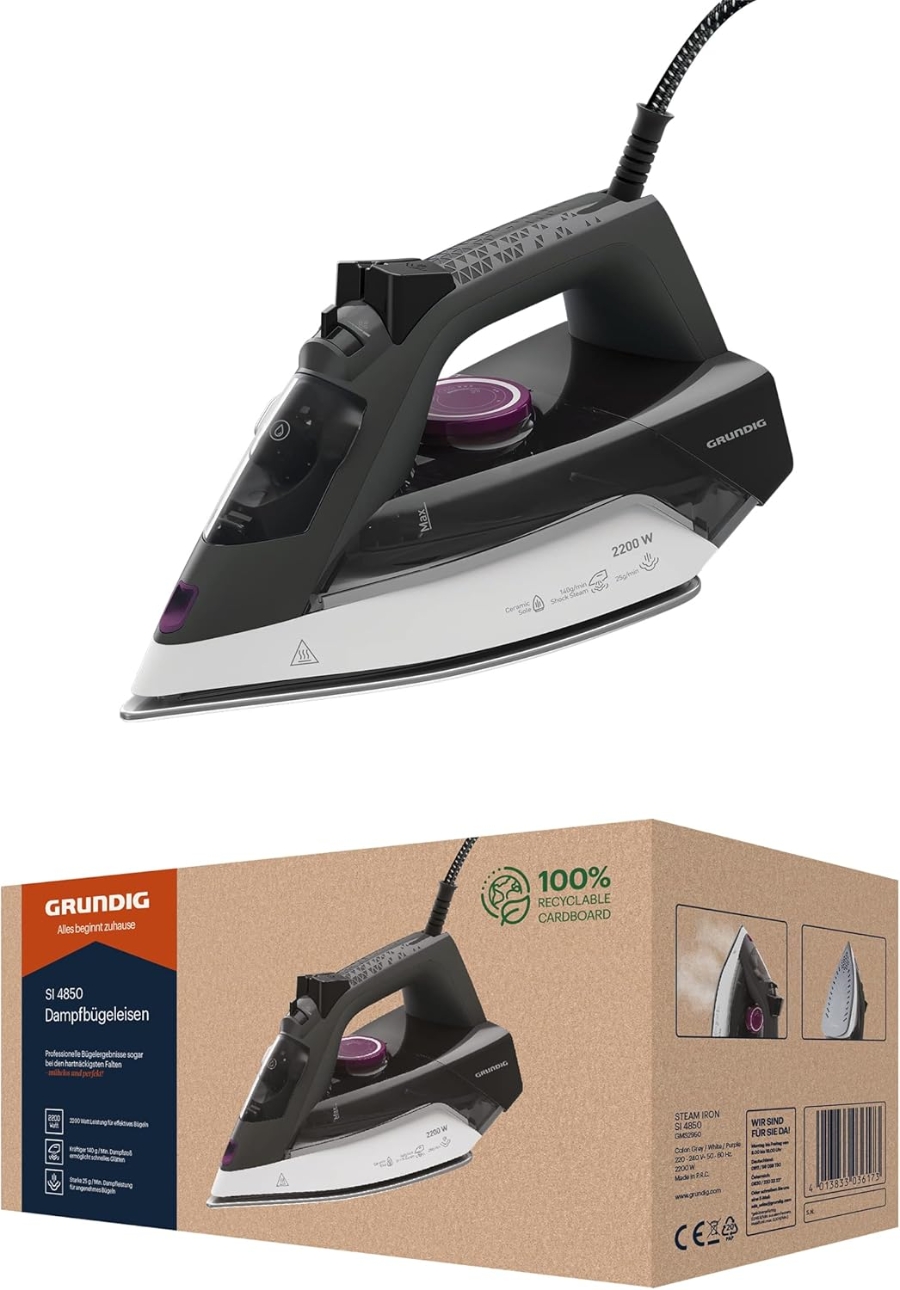Grundig SI 4850 Bügeleisen 2200 Watt 110g/?min Dampfstoß 