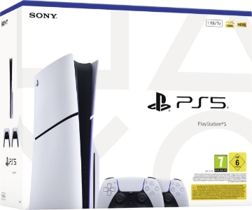 Playstation PS5 Slim Laufwerk 1TB SSD + 2 DualSense Wireless Controller 