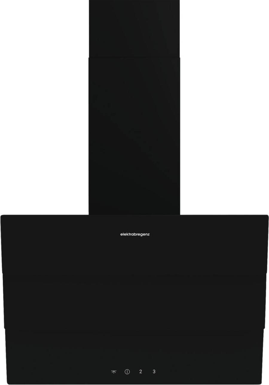 Elektrabregenz DKW 6666 BH Wand-Dunstabzugshaube schräg Schwarz 