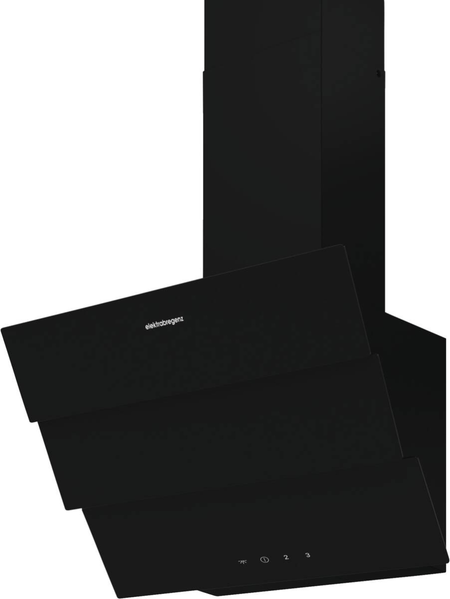 Elektrabregenz DKW 6666 BH Wand-Dunstabzugshaube schräg Schwarz 