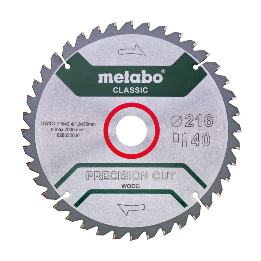 Metabo Kreissägeblatt PrecisionCutClassic 216 x 30 40 WZ 5°neg 628060000