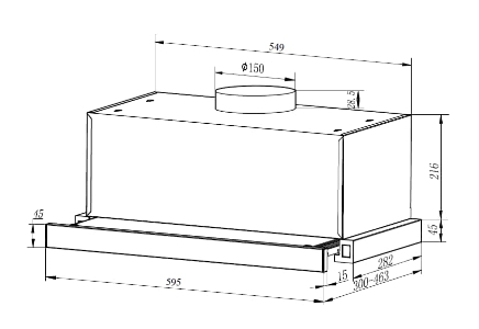 Beko HNT61520XH  Dunstabzughaube 60cm edelstahl 